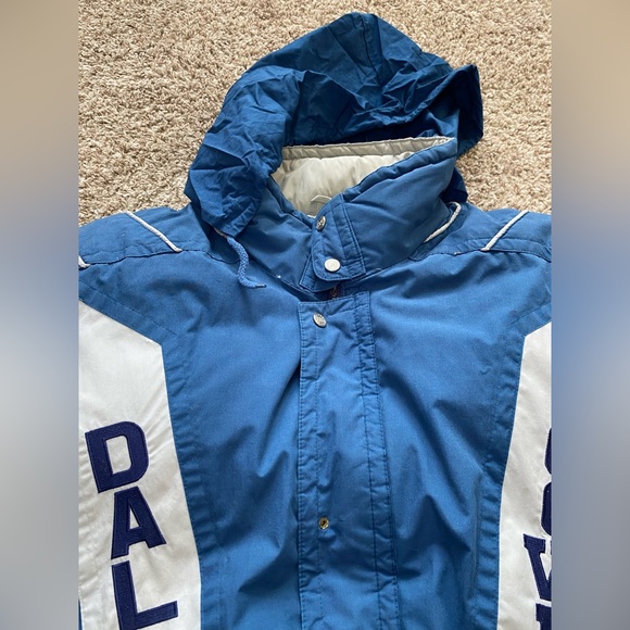 Vintage 90s Triple Fat Goose Dallas Cowboys NFL Blue Windbreaker Jacket Men's XL - Picture 4 of 13